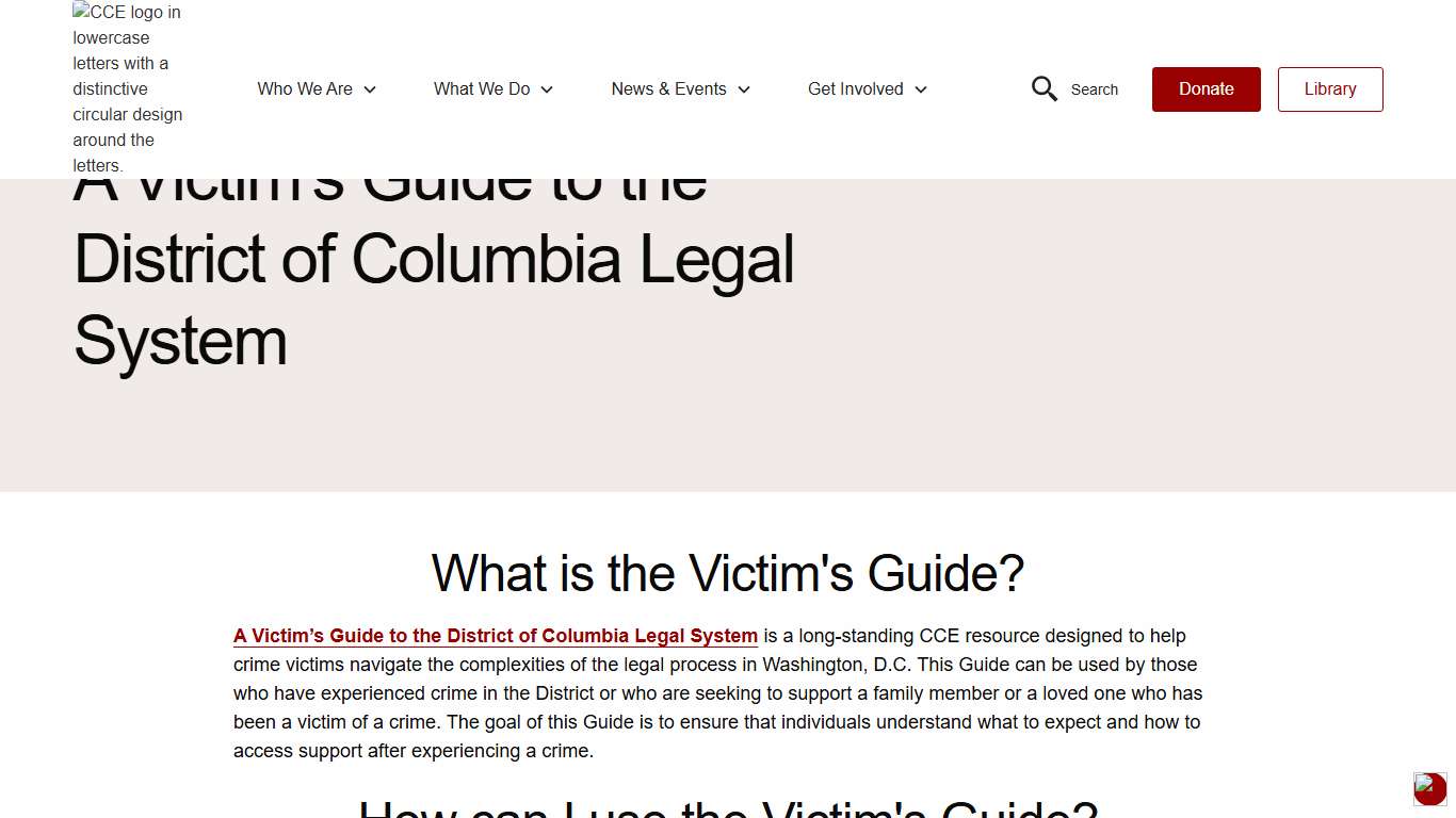A Victim's Guide to the D.C. Justice System